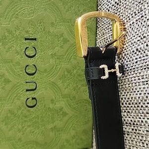 Authentic Gucci Crystal Horsebit Belt size 90
